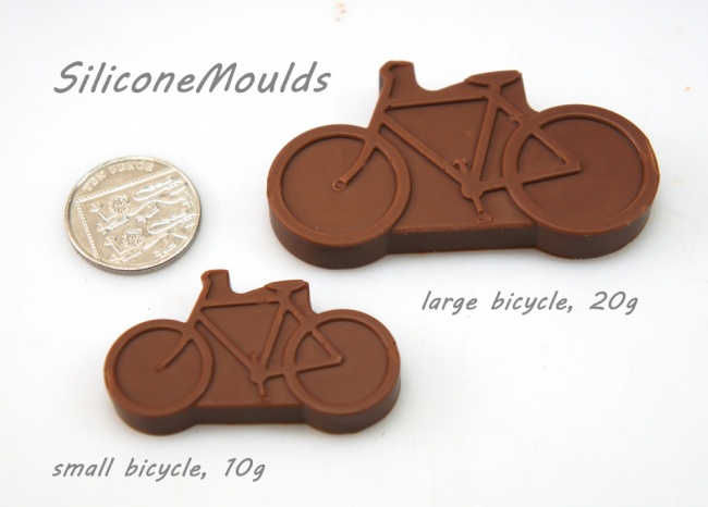 6 cell Large Bicycle / Bike Silicone Bakeware Chocolate Mould (20g)