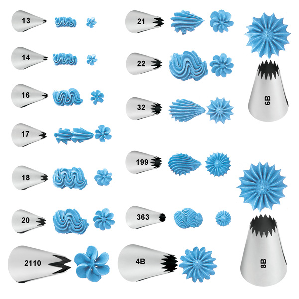 50PCs Russian Piping Tips Complete Set - Cake Piping Bags and Tips Set,  Cookie Cupcake Cake Decorating Supplies Kit - Cake Frosting Tools, 15 Extra  Large Russian Tips, Leaf & Ball Tips,31