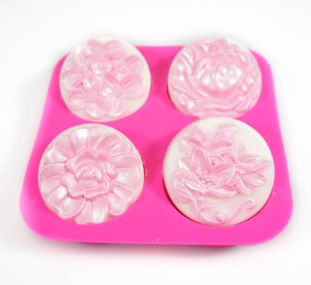 Wholesale AHANDMAKER Silicone Soap Molds with Rose Pattern 