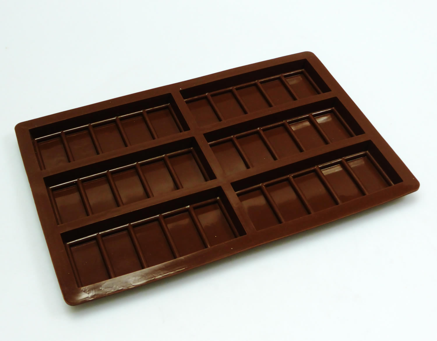 6 cell Small 5 Section Rectangle Chocolate Bar Silicone Mould N044 ...